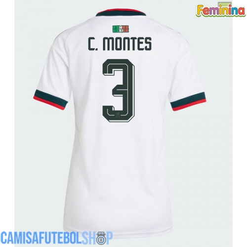 Camisa de time de futebol México Cesar Montes #3 Replicas 2º Equipamento Feminina Mundo 2026 Manga Curta